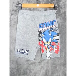 Sonic The Hedgehog Boys Shorts Size 7 Gray Multicolor Graphic Print Sega Speed